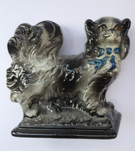 Load image into Gallery viewer, SCOTTISH POTTERY Antique Bo&#39;ness Pekingese Mantle Dogs.
