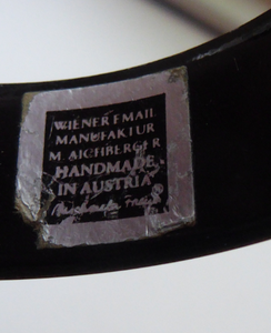 AUSTRIAN ENAMEL Bangle for Wiener Emailmanufaktur. Art Nouveau Design by Michaela Frey