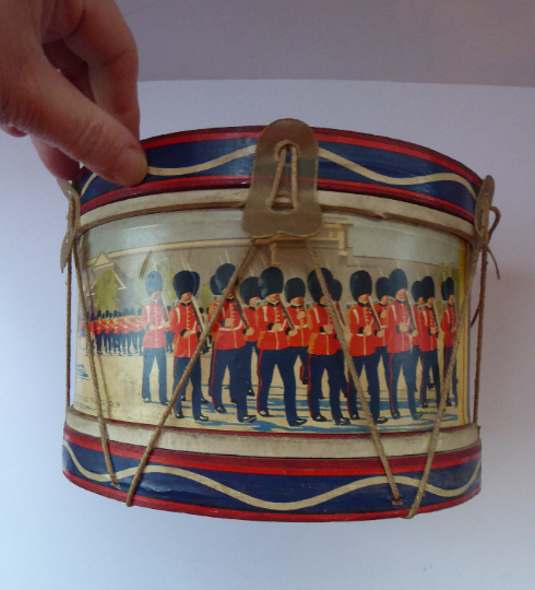 TOY DRUM. Vintage 1940s Trooping of the Colour Design