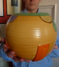 Load image into Gallery viewer, MYOTT POTTERY Ball Vase. Stunning &amp; Exceptionally Large 1930s Art Deco Art Pottery. Hand Painted
