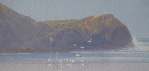 John Widgery Watercolour Painting of Newquay Beach Cornwall
