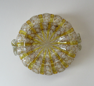  Salviati Murano Glass Latticino Zanfirico Glass Finger Bowl
