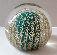 Load image into Gallery viewer, SCOTTISH PAPERWEIGHT. Vintage 1960s Strathearn Sea Urchin Paperweight with Original Paper Label
