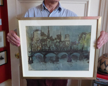 Load image into Gallery viewer, SCOTTISH ART. Sax Shaw (1916 - 2000). Watercolour of the Pont Neuf, Paris. Signed and dated 1950
