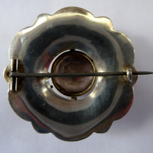 Load image into Gallery viewer, SCOTTISH SILVER: Victorian Agate &amp; Old Silver Brooch with Large Central Citrine Stone
