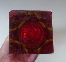 Load image into Gallery viewer, Vintage MURANO Mandruzzato Sommerso Facet Cut Block Vase
