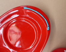 Load image into Gallery viewer, 1960s BRISTOLIA, ITALY Pottery Cruet Set. Salt and Pepper Pot, Mustard Pot on Stand
