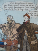 Load image into Gallery viewer, Georgian Satirical PRINT. Irish History Subject. Paddy Arthur&#39;s Night Charge 1829
