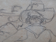 Load image into Gallery viewer, 19th Century Pencil Drawing by Wolfgang Adam TOEPFFER (1766 - 1847) Switzerland. Sheet of Figure Studies
