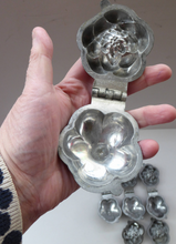 Load image into Gallery viewer, Antique Set of SIX Aluminium Chocolate Moulds. Very Substantial Items in the Form of Lotus Flowers
