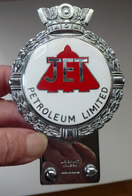 Load image into Gallery viewer, 1960s CAR BADGE for JET Petroleum Ltd
