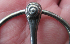 1940s SCOTTISH SILVER Celtic Penannular Brooch after Alexander Ritchie
