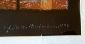 Sylvia von Hartmann Autumn Pencil Signed Lithograph Scottish Art for Sale