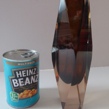 Load image into Gallery viewer, Vintage MURANO Mandruzzato Sommerso Facet Cut Cinnamon Vase. With Original NASON Label
