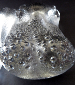 1970s KOSTA BODA Glass Hippopotamus. Larger Size; Designed by Bertil Vallien. 8 1/2 inches wide