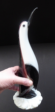 Load image into Gallery viewer, Large Vintage MURANO Glass Penguin Standing on a Block of Ice. Height 12 inches
