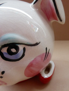 1950s / 1960s ARTHUR WOOD Wall Hanging or String Dispenser. In the Shape of the Head of a Stylised Dog