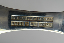 Load image into Gallery viewer, Vintage NORWEGIAN SILVER 830s Brodrene Lohne ELVESTER Small Serving Spoon; c 1900s Rare Scandinavian Silverware
