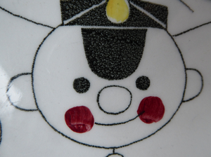 SWEDISH Plate. Rare Rorstrand TUFF TUFF Plate. Quirky Railway Imagery. Signalman and Trains Around the Rim