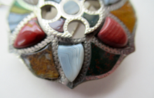Load image into Gallery viewer, SCOTTISH VICTORIAN SILVER &amp; Agate Hardstone Brooch

