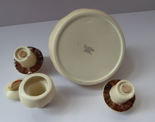 Load image into Gallery viewer, CARLTON WARE Vintage 1960s Cruet Set Representing Button Mushrooms on Flat Mushroom Base

