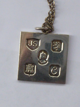 Load image into Gallery viewer, 1970s Vintage Jack Spencer Sterling Silver Ingot Pendant &amp; Chain. Edinburgh Hallmark for the Silver Jubilee
