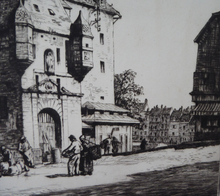 Load image into Gallery viewer, Stanley Anderson 1920s Drypoint Etching La Lieutenance Honfleur France
