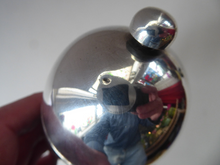Load image into Gallery viewer, 1930s ART DECO Elkington Silver Plate Sugar Dispenser. Takes the Shape of a Large Shiny Egg with Tripod Feet
