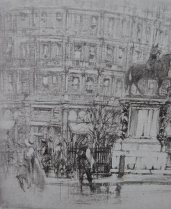 William Walcot Charing Cross London Etching 1919 Signed