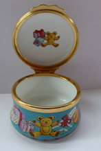 Load image into Gallery viewer, Vintage Halcyon Days Enamels Christmas Box 1995. Bundle of Christmas Presents. Excellent Condition
