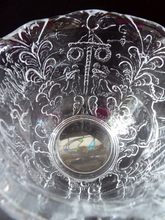 Load image into Gallery viewer, Vintage KOSTA BODA Crystal Glass Christmas Skal Bowl by Artiste Kjell Engman with Swedish Folklore Pattern
