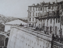 Load image into Gallery viewer, SCOTTISH Art. Original Etching / Drypoint by MUIRHEAD BONE (1876-1953). Railway Sheds, Marseilles; 1937. Pencil Signed
