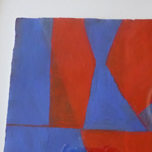 Load image into Gallery viewer, Frank Beanland Abstract Spot Painting Red and Blue Abstract

