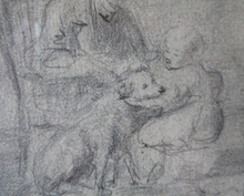 Load image into Gallery viewer, Scottish Art for Sale. William McTaggart Sketch for the Oil Painting Do Doggies Go to Heaven
