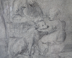Scottish Art for Sale. William McTaggart Sketch for the Oil Painting Do Doggies Go to Heaven