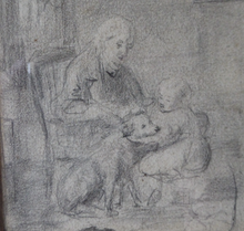Load image into Gallery viewer, Scottish Art for Sale. William McTaggart Sketch for the Oil Painting Do Doggies Go to Heaven
