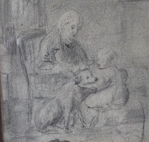 Scottish Art for Sale. William McTaggart Sketch for the Oil Painting Do Doggies Go to Heaven