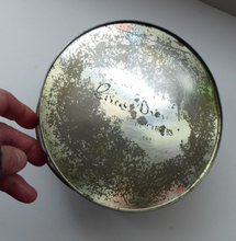 Load image into Gallery viewer, Large Circular VINTAGE Gray Dunn Biscuit Tin, with Japanese / Art Nouveau Decorations. Aesthetic Movement Colours

