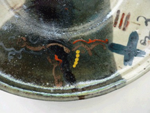 Load image into Gallery viewer, STUDIO POTTERY: Large Studio Pottery Charger. Decorated with Multi-Coloured Painterly Abstract Designs
