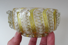 Load image into Gallery viewer,  Salviati Murano Glass Latticino Zanfirico Glass Finger Bowl
