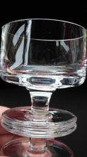 Load image into Gallery viewer, Stylish 1970s SHERINGHAM WEDGWOOD GLASS Clear Candlestick by Stennett-Wilson. 5 inches High
