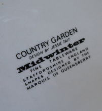 Load image into Gallery viewer, Vintage 1960s Large Size MIDWINTER POTTERY Teapot COUNTRY GARDEN Pattern. Designed by Jessie Tait
