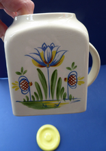 Load image into Gallery viewer, 1950s BRISTOL POTTERY Kitchen Canister or Storage Jar. Vintage Old Delft Tulip Design with Carrying Handle. No Lettering
