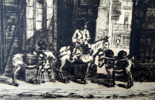 Load image into Gallery viewer, Sidney Tushingham (1884-1968). Pencil Signed Drypoint Etching.  Plaza del Corrillo, Salamanca in Spain. Framed and in excellent condition
