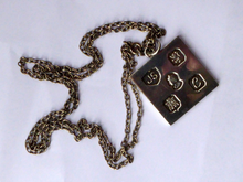 Load image into Gallery viewer, 1970s Vintage Jack Spencer Sterling Silver Ingot Pendant &amp; Chain. Edinburgh Hallmark for the Silver Jubilee
