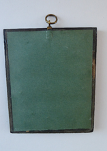 Load image into Gallery viewer, ANTIQUE Portrait Miniature of a Young Lady. Watercolour Study in Antique Black Wooden Frame with Acorn Hanging Ring; c 1830s
