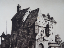 Load image into Gallery viewer, Stanley Anderson 1920s Drypoint Etching La Lieutenance Honfleur France
