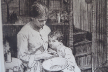 Load image into Gallery viewer, Original Pencil Signed Etching: William Lee Hankey. Preparing the Meal; 1920s
