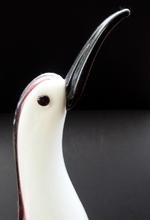 Load image into Gallery viewer, Large Vintage MURANO Glass Penguin Standing on a Block of Ice. Height 12 inches
