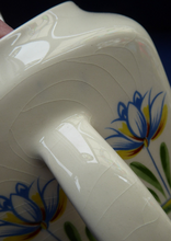 Load image into Gallery viewer, 1950s BRISTOL POTTERY Kitchen Canister or Storage Jar. Vintage Old Delft Tulip Design with Carrying Handle. No Lettering
